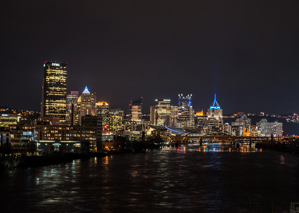 Pittsburgh From The North, Night Photography Art | Press1Photos, LLC