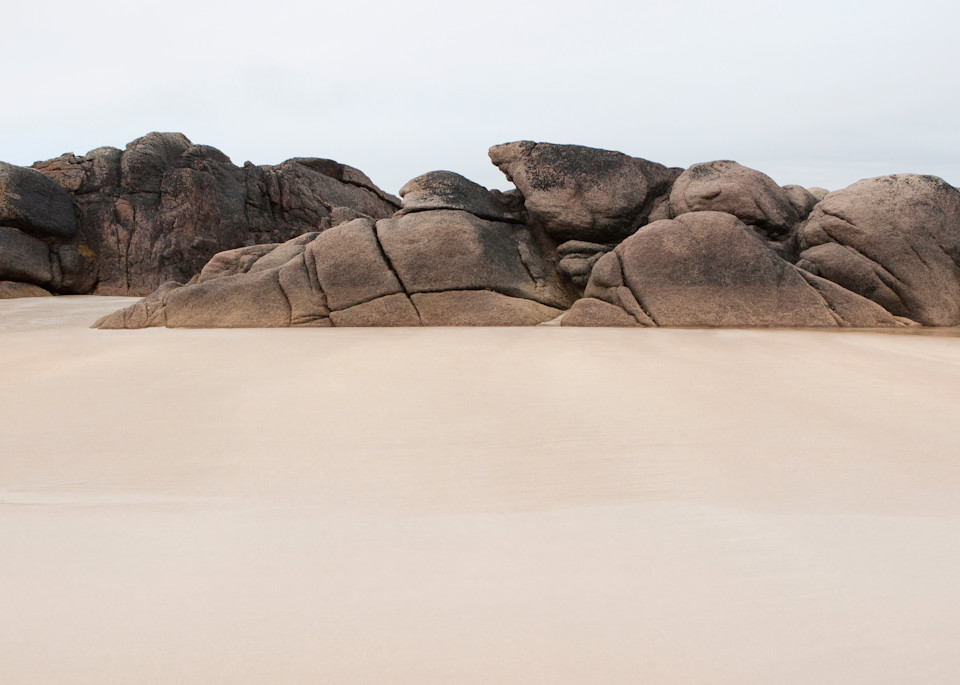 Beach Rocks minimalist fine art seascape photograph By Mia DelCasino