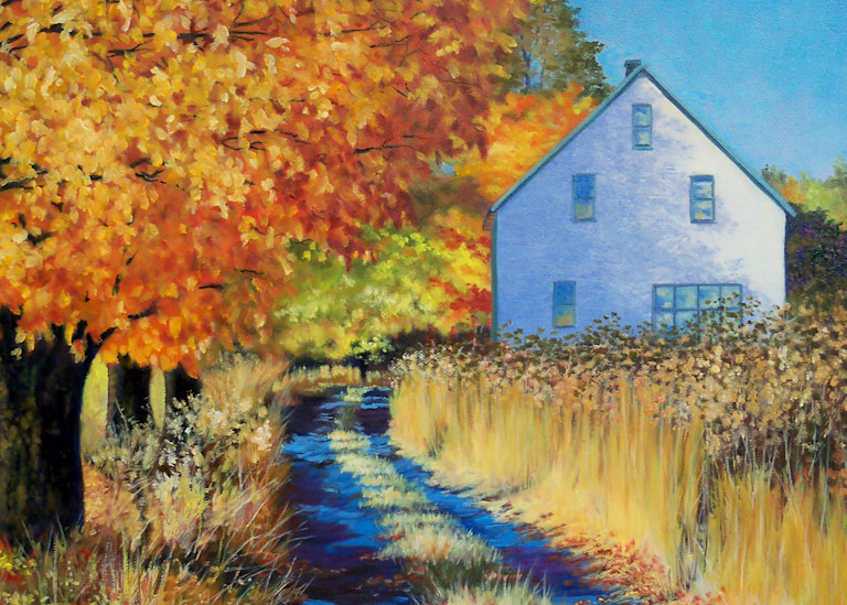 Autumn Lane - oil painting by Erin Pyles Webb