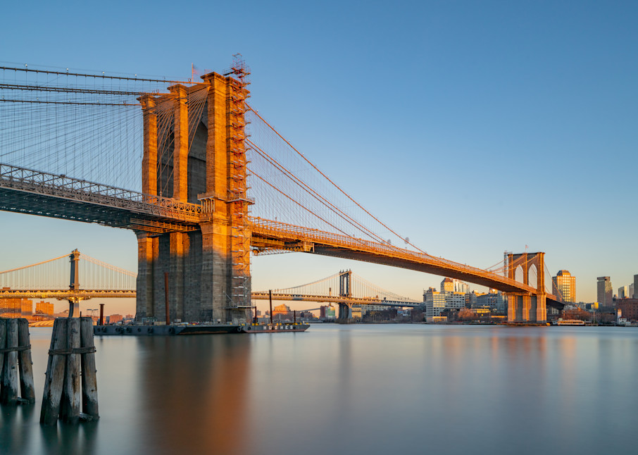 Golden Hour At The Brooklyn Bridge Photography Art | Erich Drazen Fine Art Photography