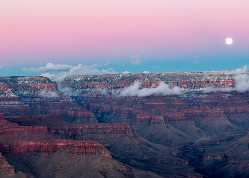Moon Rise Over The Grand Canyon Photography Art | Catherine Balck Photography