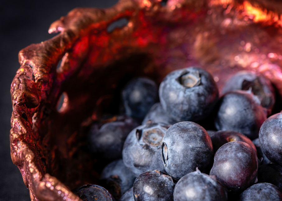 Blueberries In Copper Bowl Photography Art | Kendall Photography & Fine Art