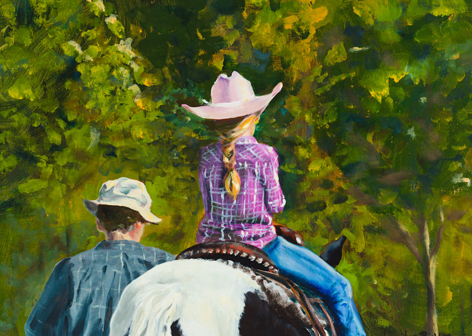 Merch Horseback Riding With Grandpa Art | Jennifer Richter Art
