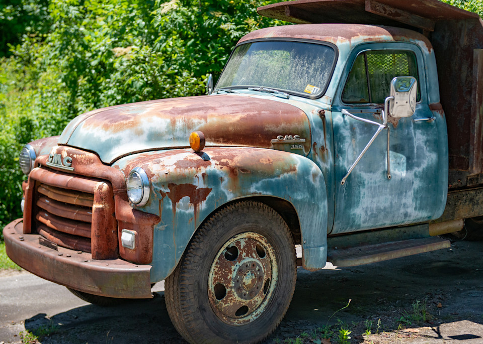 Red And Blue Truck Photography Art | Press1Photos, LLC