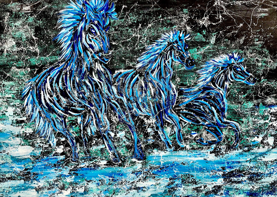 Water Horses Art | Anthony Joseph Art Gallery