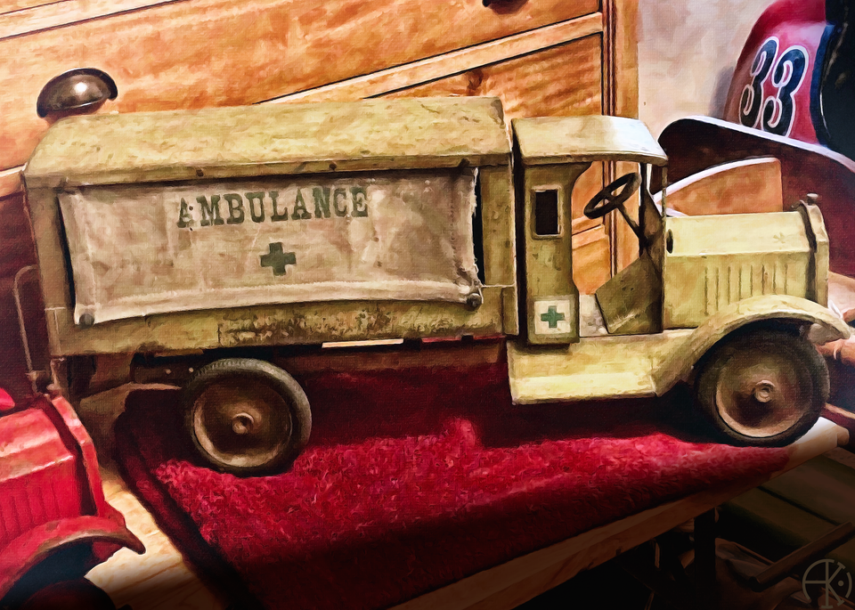 Army Ambulance 1928 - art print by Anthony Kashinn