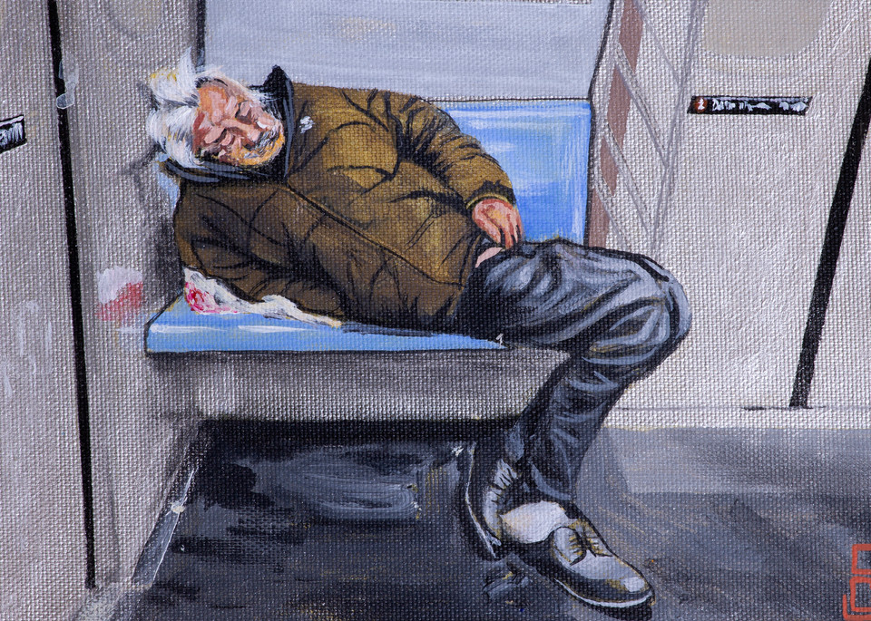 Homeless Sleeping Art | Stefo, Inc.