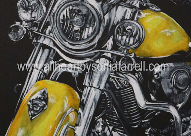 Live for the Journey Print | Quality Print | Cruising Chrome Motorbike Art Collection | All Heart by Sonia Farrell