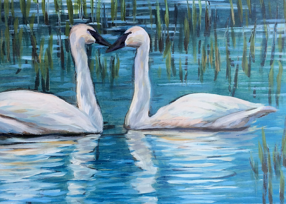 Forever Swans   Kenai, Alaska Art | Amanda Faith Alaska Paintings / Estuary Arts, LLC