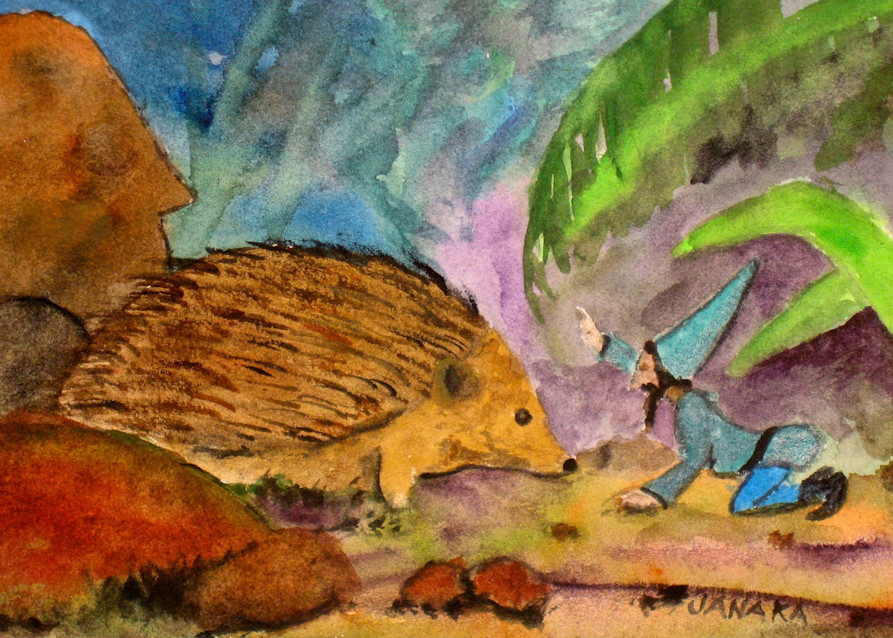Gnome And Hedgehog Art | janakastagnaro