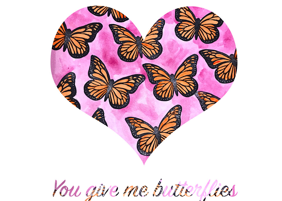 You Give Me Butterflies Art | Jennifer Akkermans