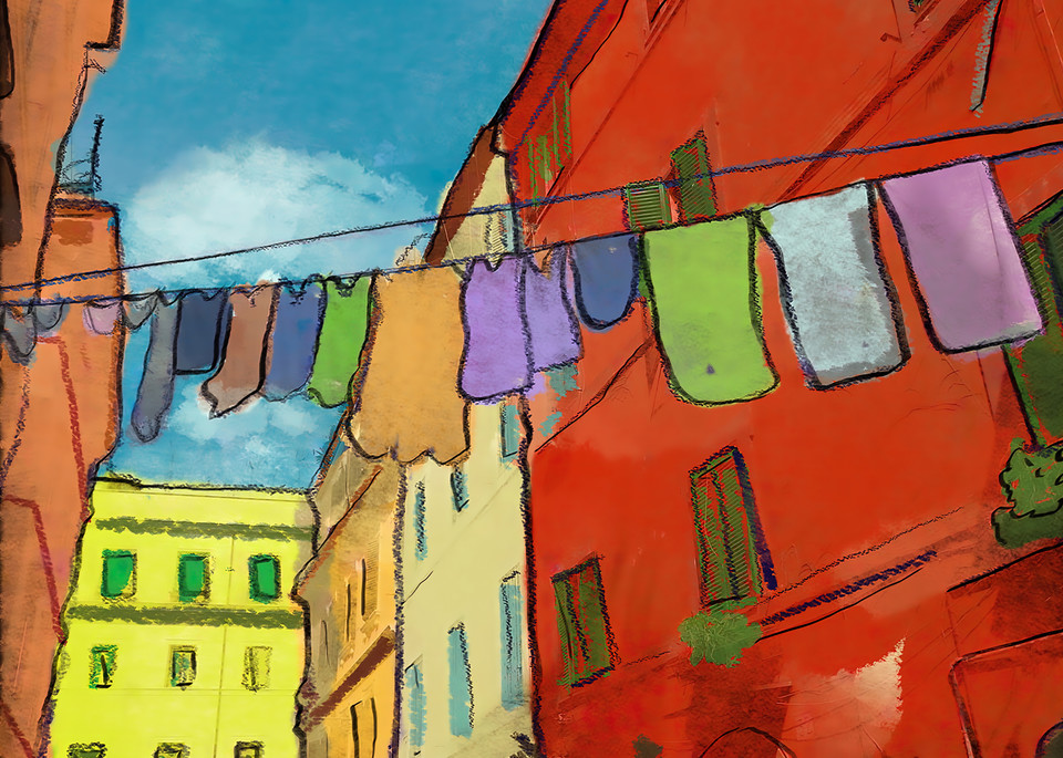 Laundry In Trastevere  Rome, Italy Art | Kristen Palana