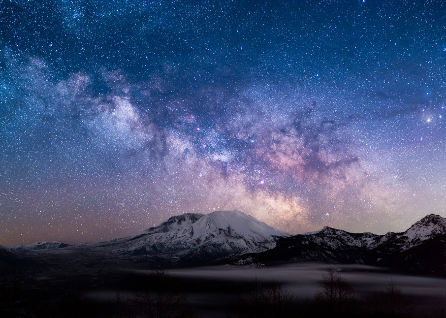 Mt St Helens Milkyway Photography Art | Call of the Mountains Photography
