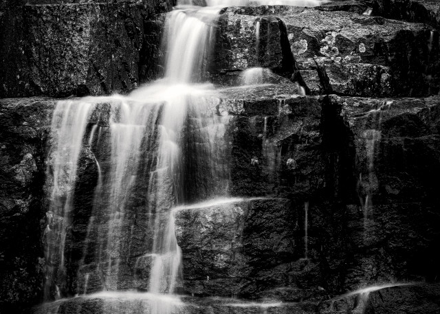 Waterfall, along road, Acadia National Park, Maine