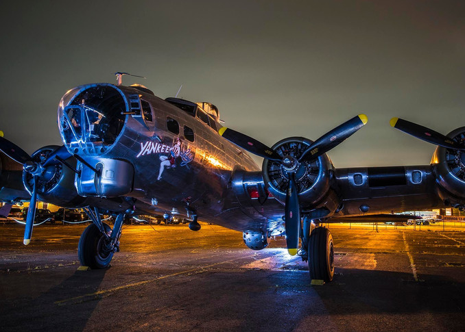 B 17 At Night Art | A Touch of Color Photography