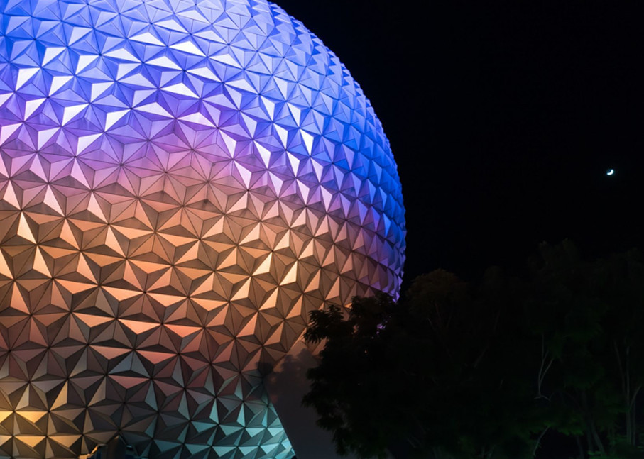 Epcot At Night Art | A Touch of Color Photography