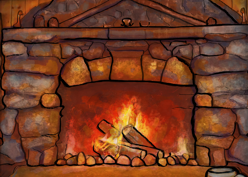 Gift Shop: Fireplace (Winter Warming Image)
