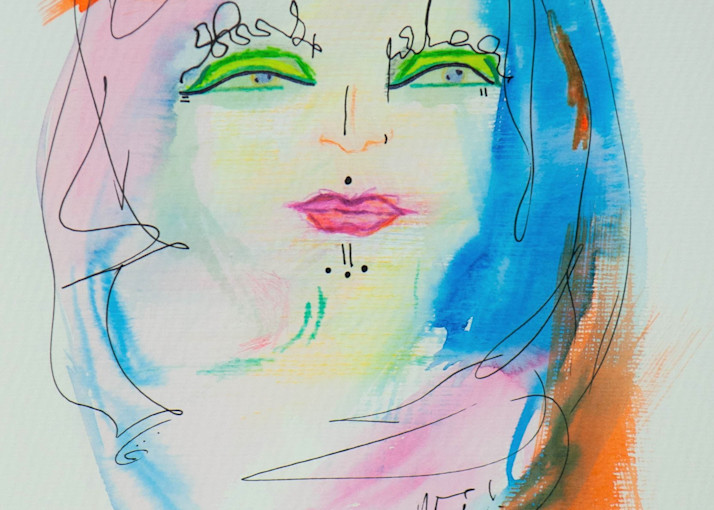 Chelsea Baez - surrealism - woman - face - Eastern Silk