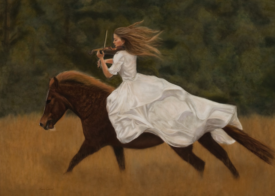 woman-riding-bareback, Harmony by Nancy Conant