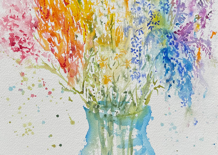 Color Spectrum Bouquet Art | Color Splash Ranch