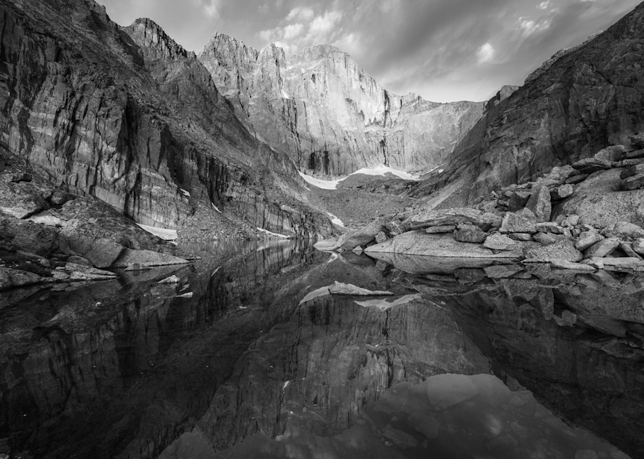 Longs Peak as a B&W art print by James Frank Photography