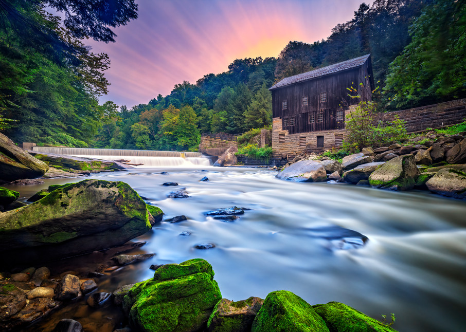 Morning at McConnells Mill - Pennsylvania gristmill fine-art photography prints