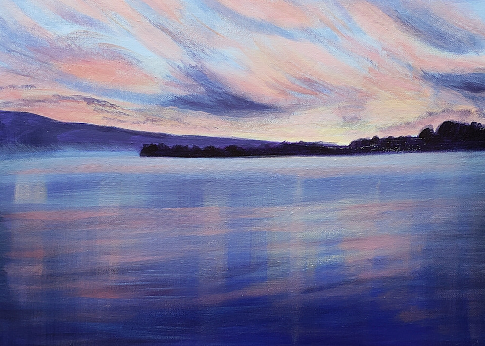 Blue Fog On The Lake Art | Alexis King Artworks 