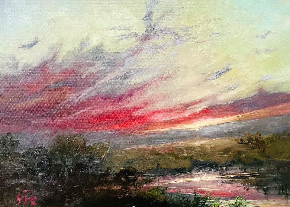 Red Sunset Art | Lazyriver Gallery