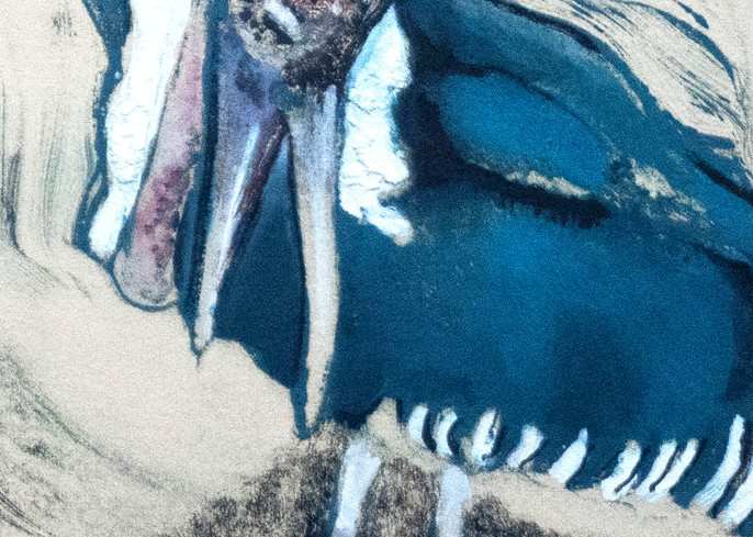 Blue Stork I Art | Artist Melinda Esparza