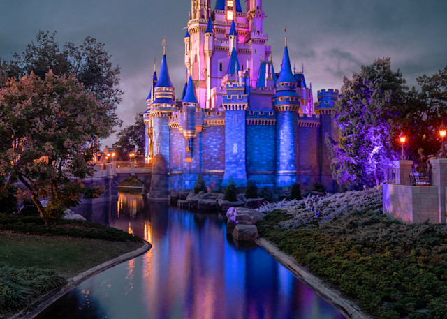 The Evening Glow of Cinderella Castle - Disney Art | William Drew Photography