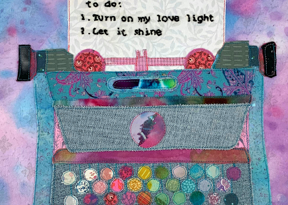 Love Light Typewriter  Art | Karen Payton Art