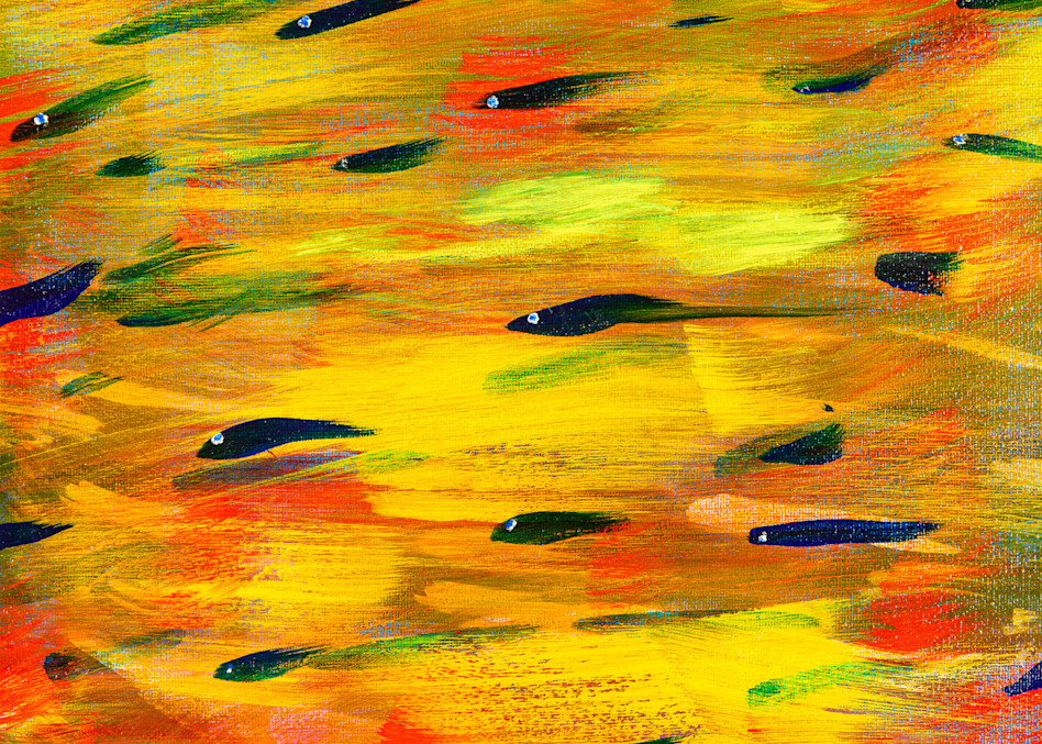 Minnows In The Pond Art | Debra Lyons Art