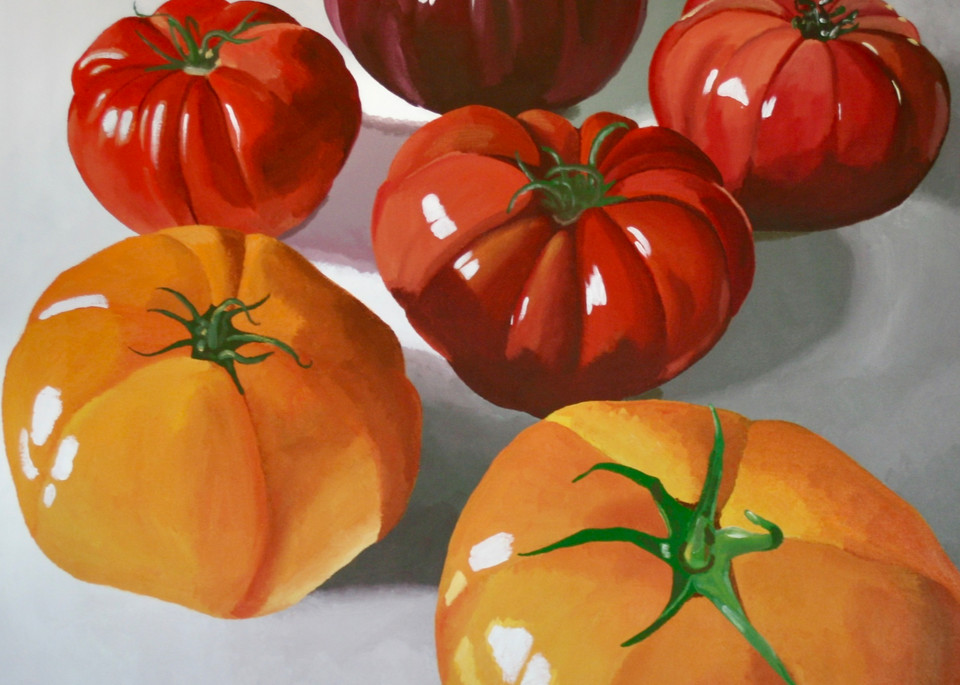 Heirloom Tomatoes (A Study In Red & Green) Art | Spaar Art