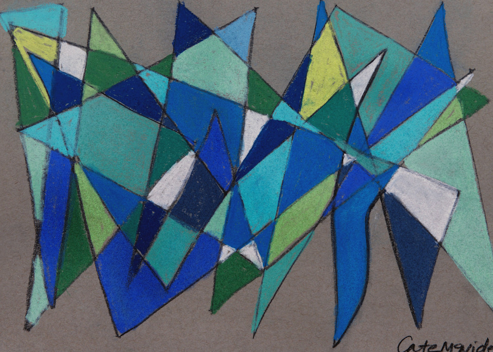 Prisms In Blue Green Art | Cate McNider Artworks