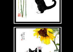 Cats And Flowers Art | Cheng Yan Studio