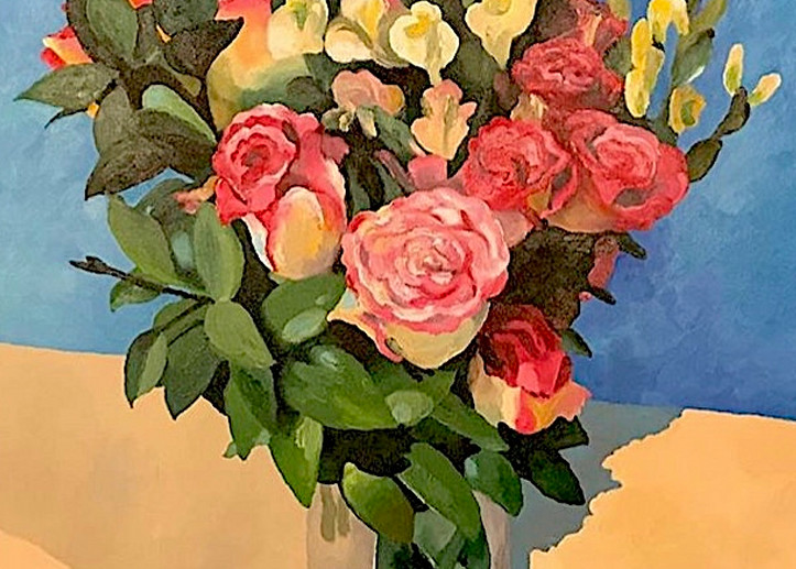 Rose Bouquet, Finger Painting Art | Spaar Art