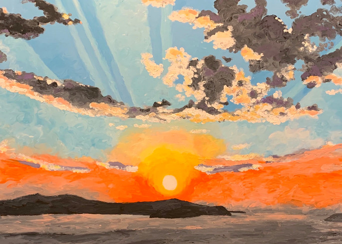 Sunset Santorini Art | Spaar Art