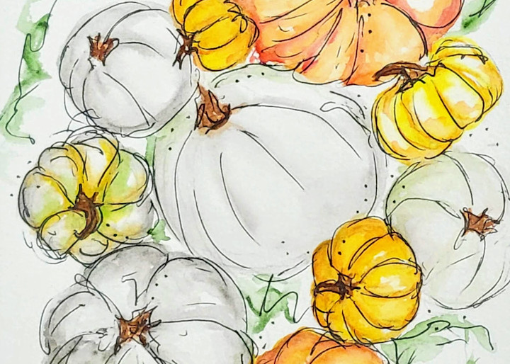 Pumpkin Patch Art | Art by Raney Good
