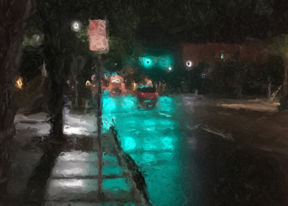St Petersburg.Rainy Street.No Parking Art | Glenn McDaniel Arts, LLC