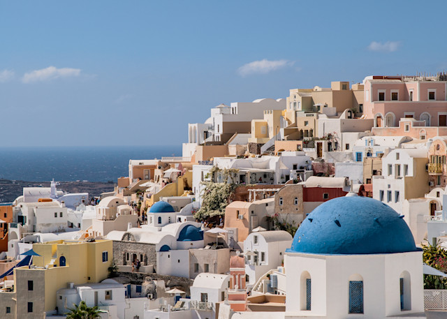 Blue Domes Oia View Photography Art | Wendy Humble Photography