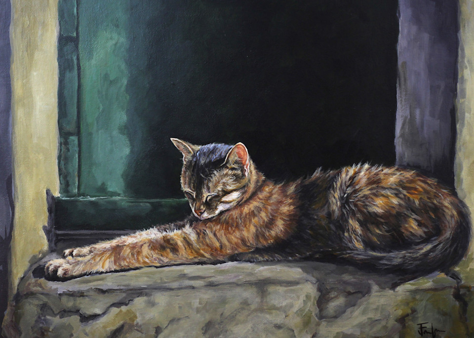 Italian Cat Nap Art | Joan Frimberger Fine Art