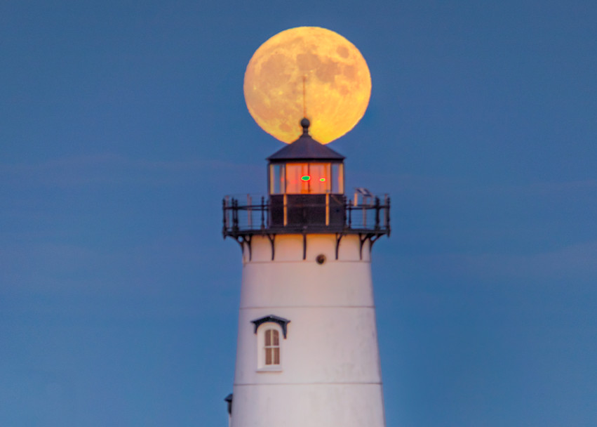 Edgartown Light Hunter's Moon Art | Michael Blanchard Inspirational Photography - Crossroads Gallery