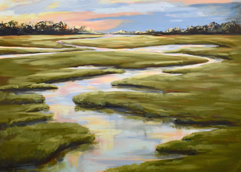Giclee Art print Pastel Marsh II - by April Moffatt
