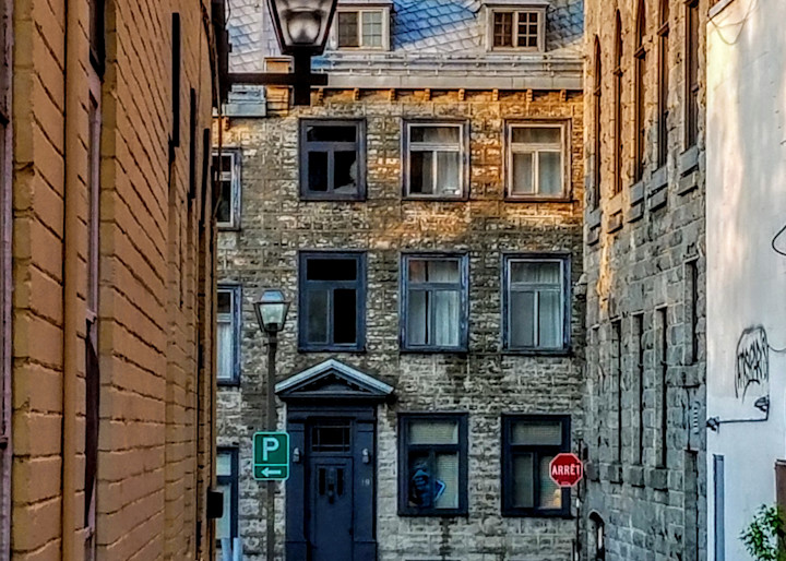 Sunset On A Quiet Street Old Quebec City Photography Art | Photoissimo - Fine Art Photography