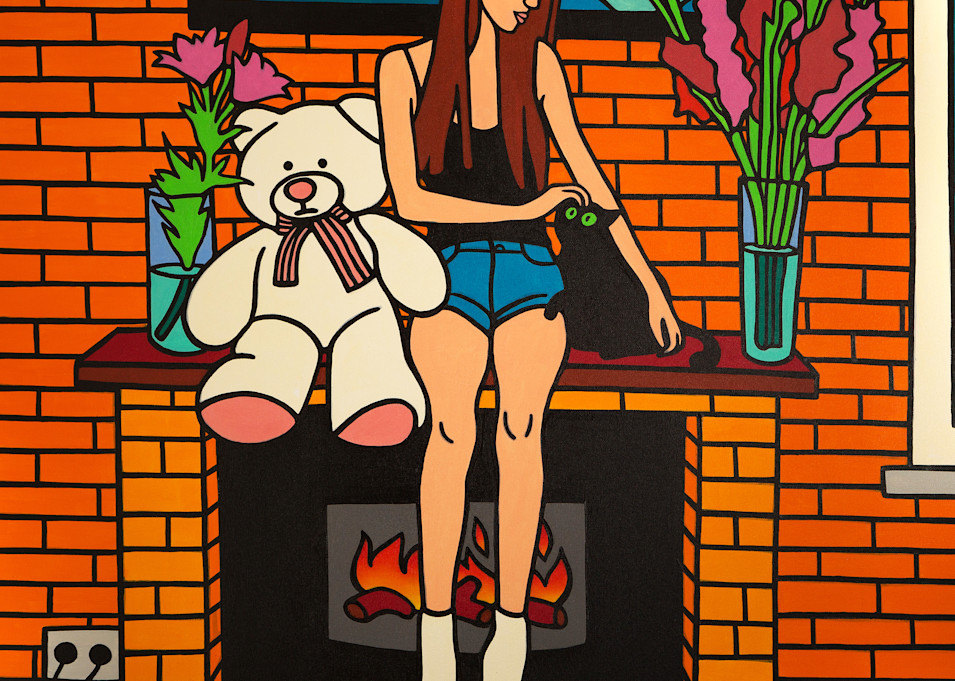 Girl With A Cat. 2019. Art | unframed gallery