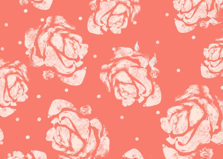Rose And Polka Dots   Holiday Card Art | Christina Sandholtz Art