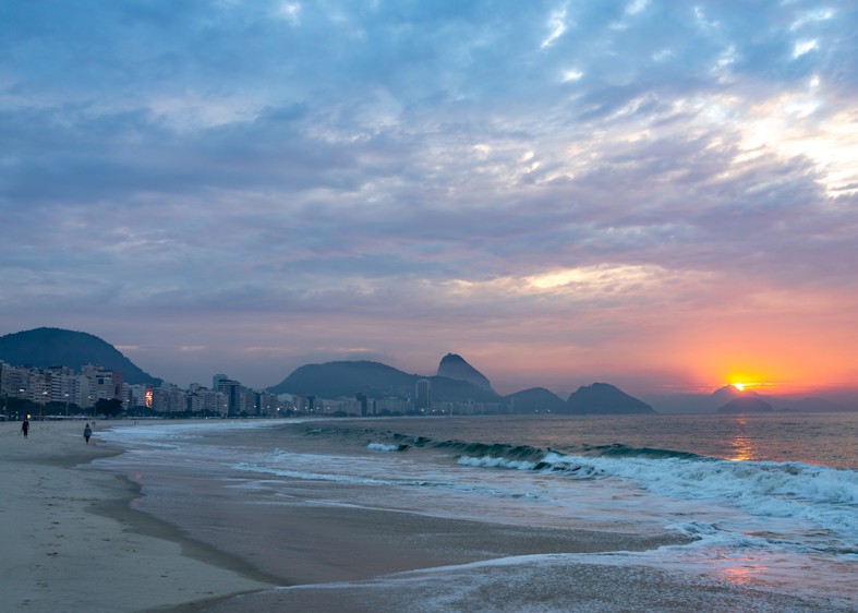 Rosy-fingered dawn on Copacabana Beach