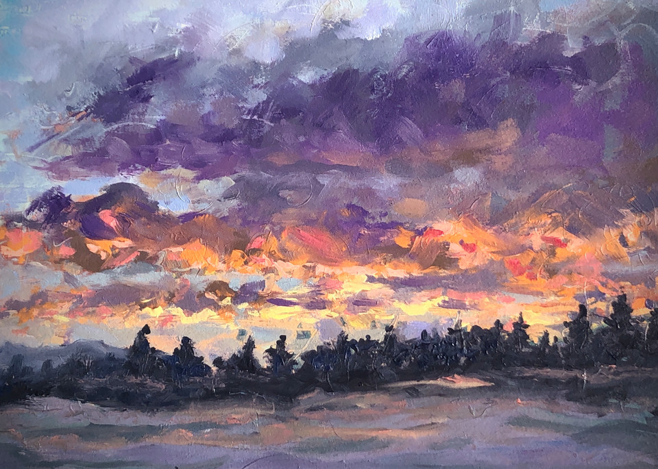 Winter Sunrise, Keoka Lake Art | Ann Hershberger Art