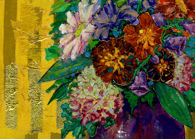 Purple Vase With Lime Art | Ann Hershberger Art
