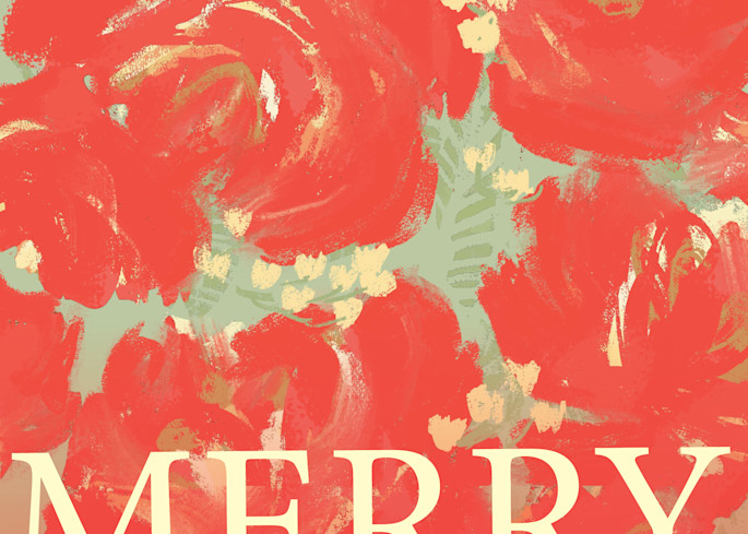 Full Red Rose   Christmas Card Art | Christina Sandholtz Art